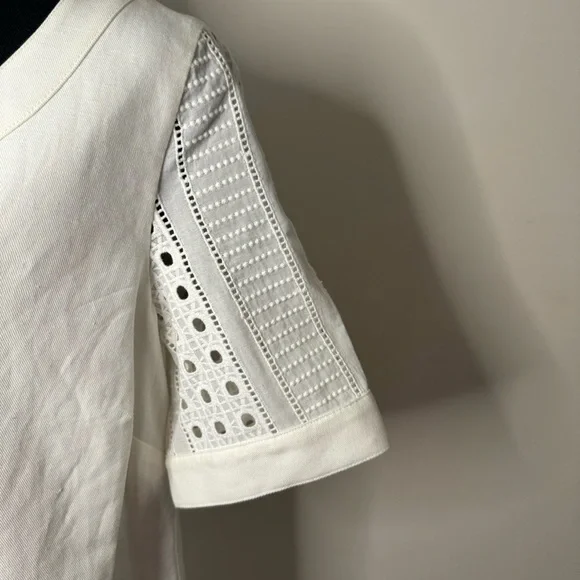 NWT Vineyard Vines White Eyelet City Shift Dress - Picture 8 of 12